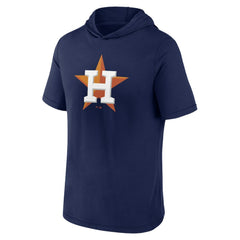 Houston Astros Short Sleeve Hoodie T-Shirt Navy
