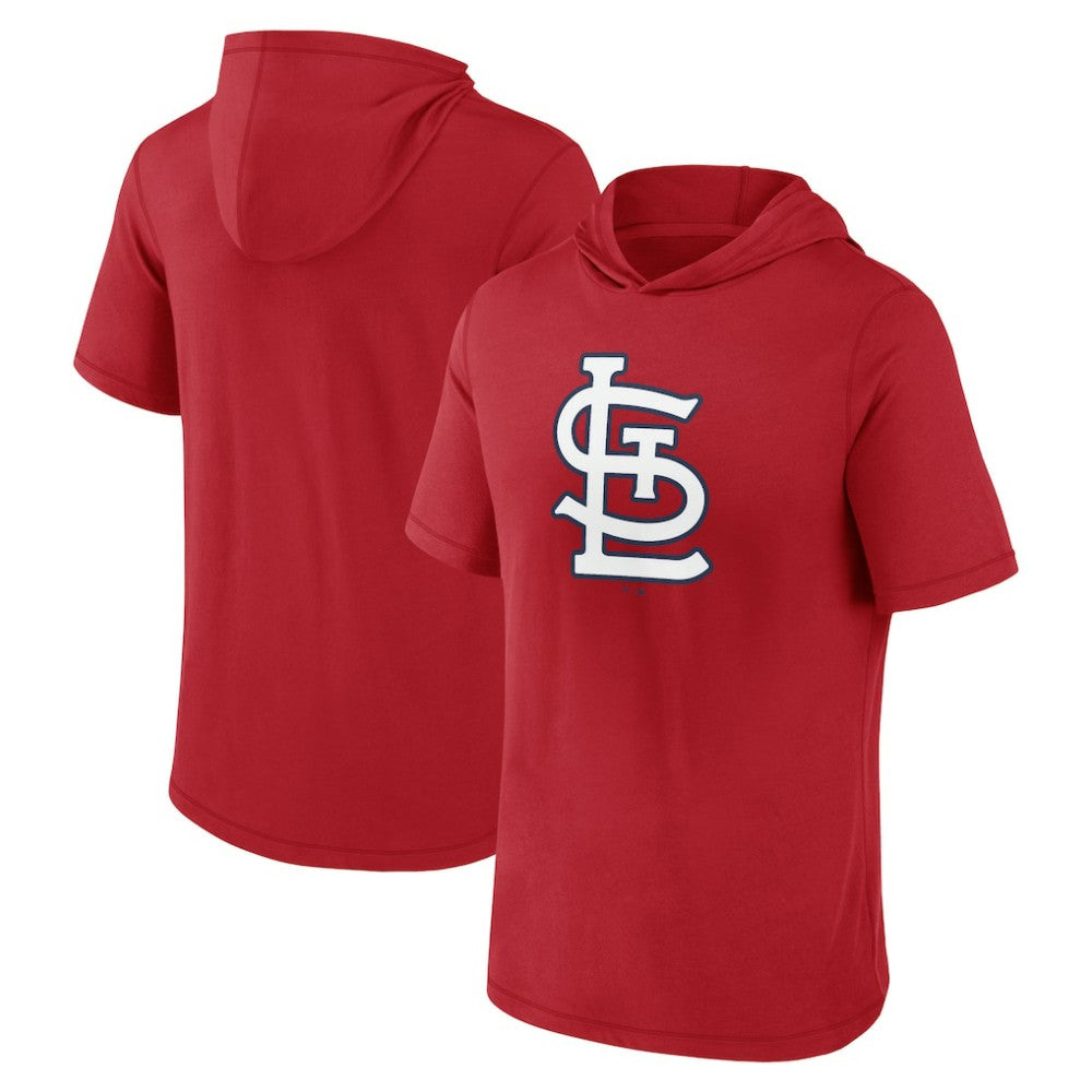 St. Louis Cardinals Short Sleeve Hoodie T-Shirt Red