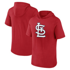 St. Louis Cardinals Short Sleeve Hoodie T-Shirt Red