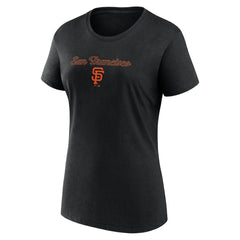 San Francisco Giants Women's Script T-Shirt & Shorts Combo Set Black/Gray
