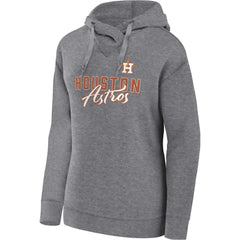 Houston Astros Women's Script Favorite Lightweight Pullover Hoodie Heather Gray