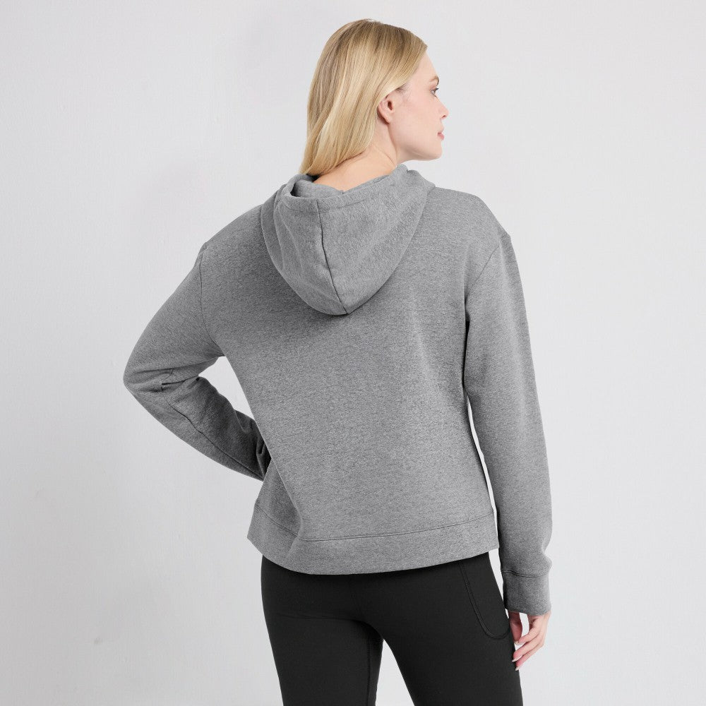 Kansas City Royals Women's Script Favorite Lightweight Pullover Hoodie Heather Gray