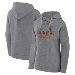 San Francisco Giants Women's Script Favorite Lightweight Pullover Hoodie Heather Gray