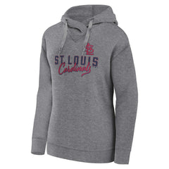 St. Louis Cardinals Women's Script Favorite Lightweight Pullover Hoodie Heather Gray