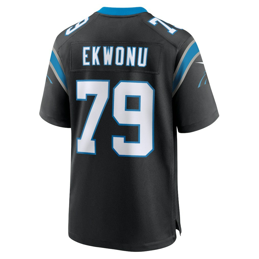 Ikem Ekwonu Carolina Panthers Game Jersey - Black