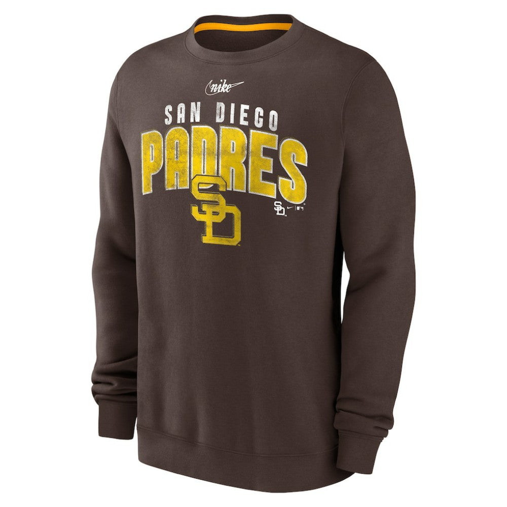 San Diego Padres Cooperstown Collection Team Shout Out Pullover Sweatshirt Brown | Nike