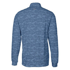 Boston Red Sox Cutter & Buck Big & Tall Traverse Camo Print Stretch Quarter-Zip Pullover Top Navy