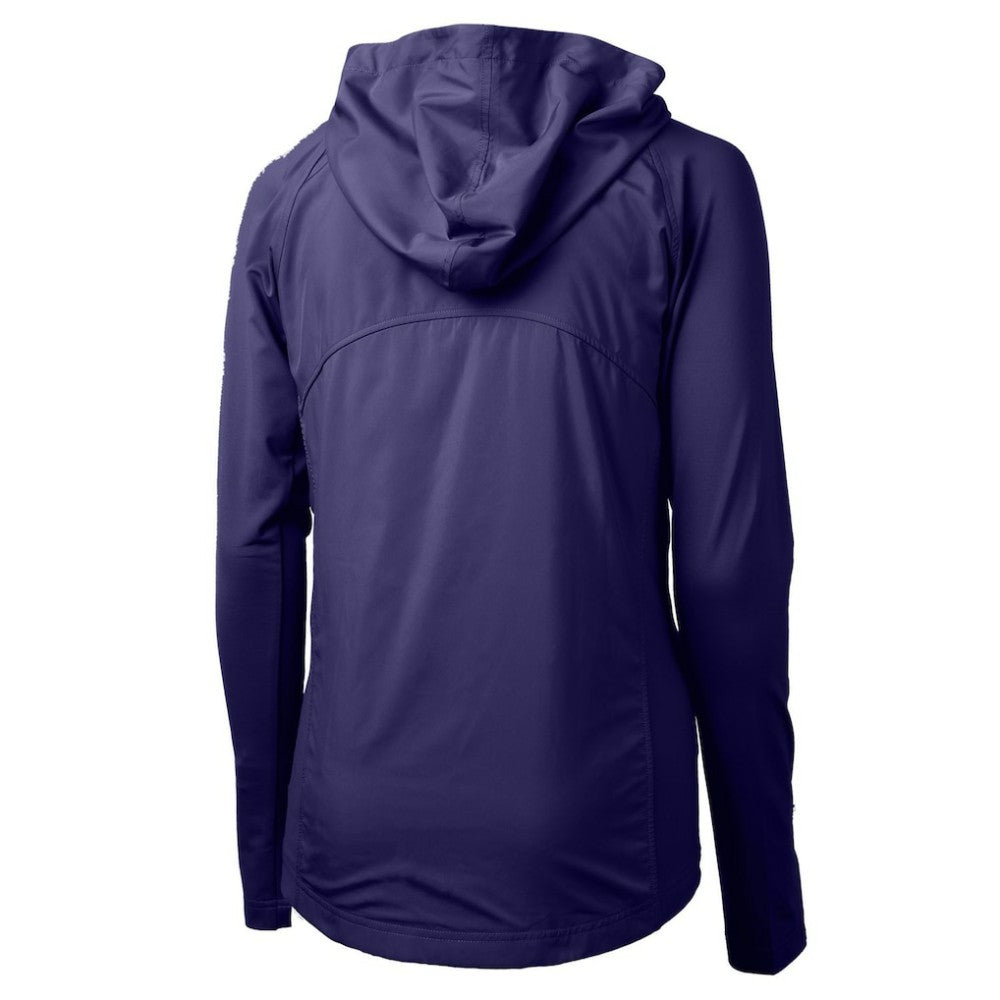 Colorado Rockies Cutter & Buck Women's Adapt Eco Knit Hybrid Recycled Full-Zip Hoodie Purple