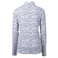 Philadelphia Phillies Cutter & Buck Women's Traverse Camo Print Stretch Quarter-Zip Pullover Top Charcoal