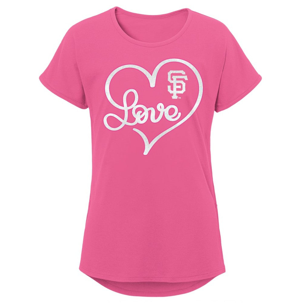 San Francisco Giants Girls Youth Lovely T-Shirt Pink