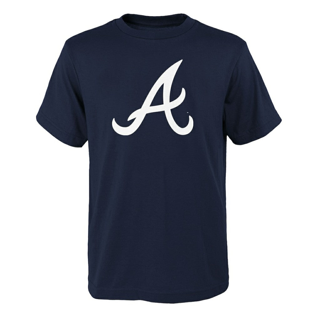 Atlanta Braves Youth Logo Primary Team T-Shirt Navy