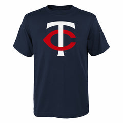 Minnesota Twins Youth Logo Primary Team T-Shirt Navy