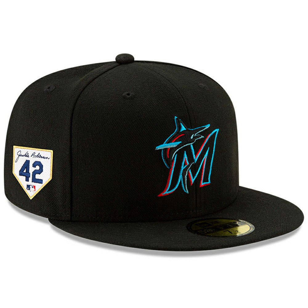 Miami Marlins 2024 Jackie Robinson Day 59FIFTY Fitted Hat Black | New Era