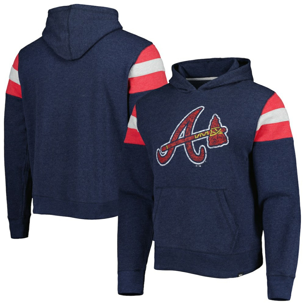 Atlanta Braves Premier Nico Pullover Hoodie Navy | 47 brand