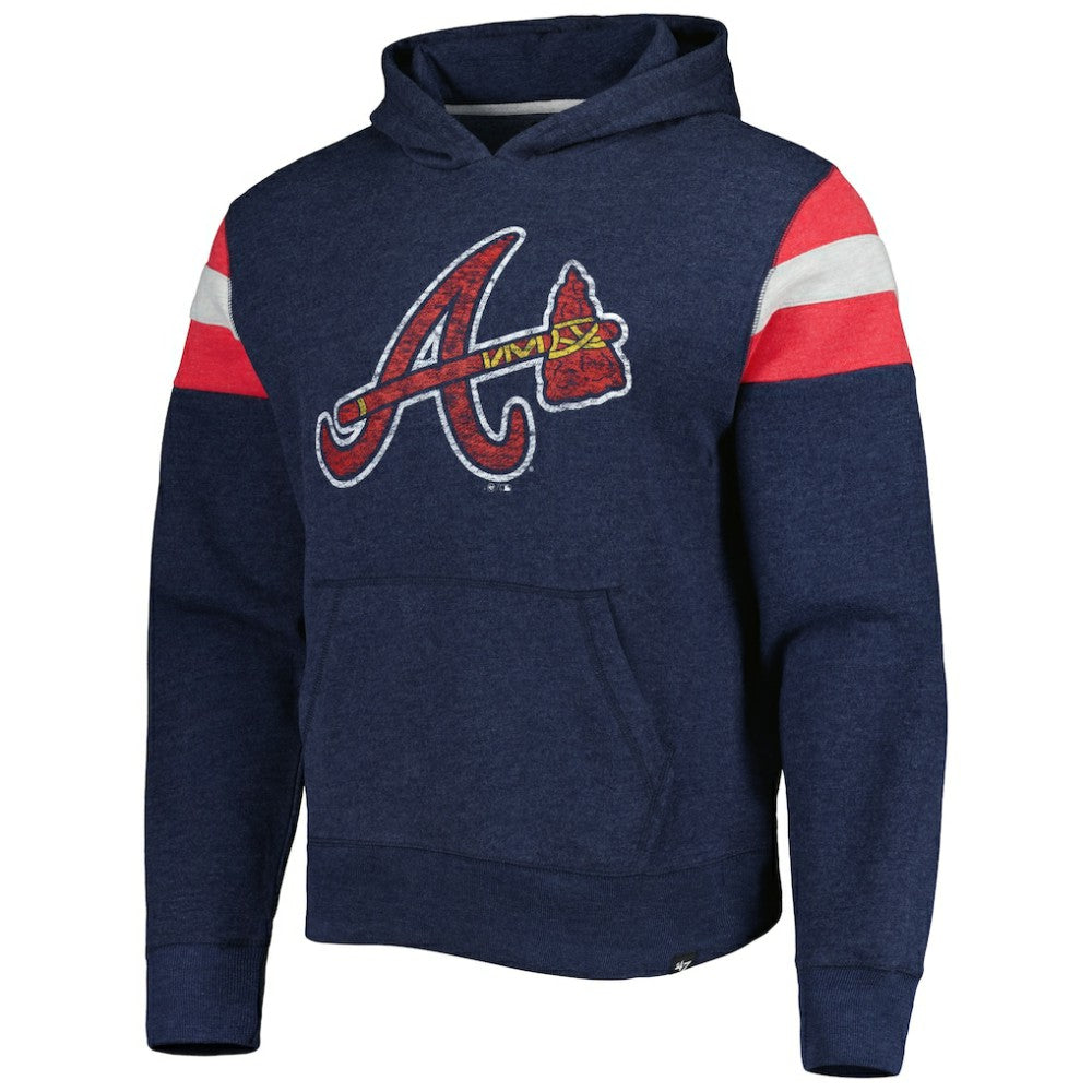 Atlanta Braves Premier Nico Pullover Hoodie Navy | 47 brand