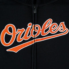 Baltimore Orioles Youth Wordmark Full-Zip Fleece Hoodie Black