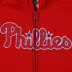 Philadelphia Phillies Youth Wordmark Full-Zip Fleece Hoodie Red