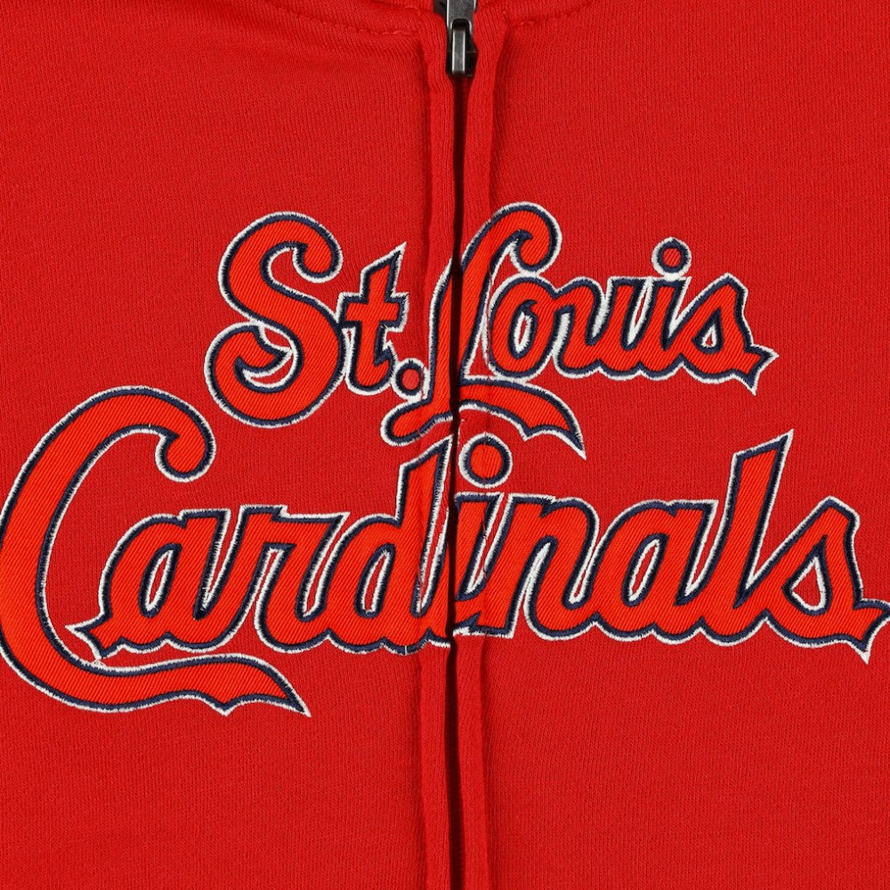 St. Louis Cardinals Youth Wordmark Full-Zip Fleece Hoodie Red