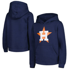 Houston Astros Youth Team Primary Logo Pullover Hoodie Navy