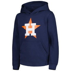 Houston Astros Youth Team Primary Logo Pullover Hoodie Navy