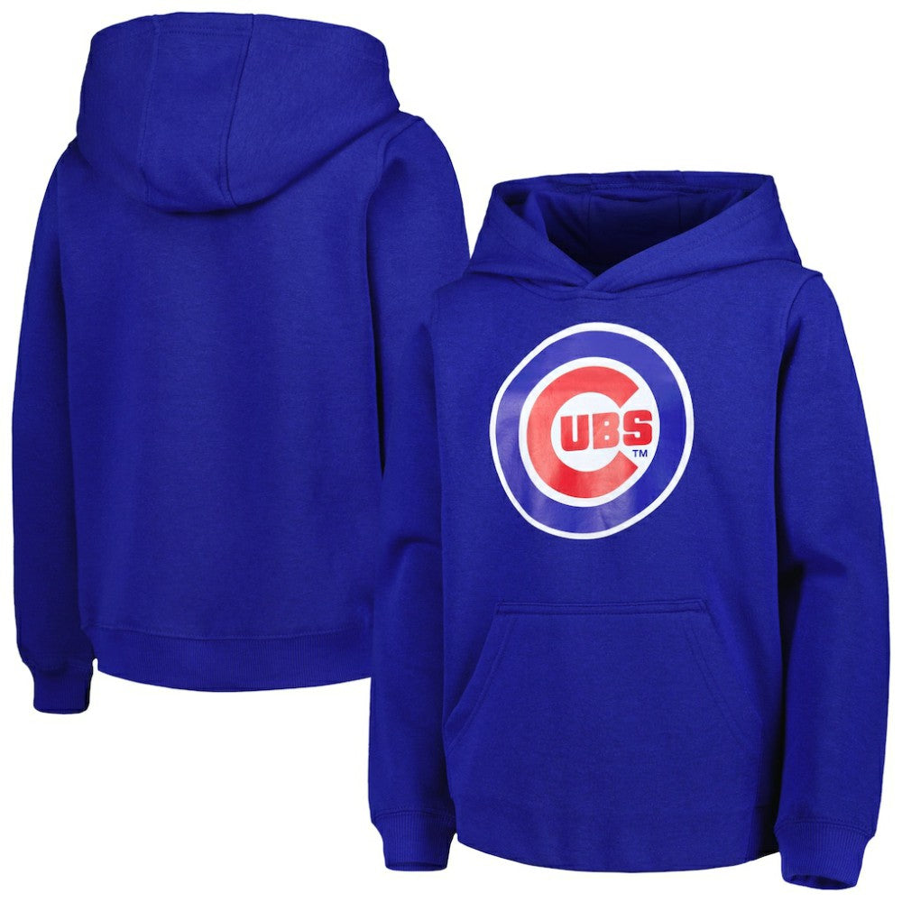 Chicago Cubs Youth Team Primary Logo Pullover Hoodie Royal