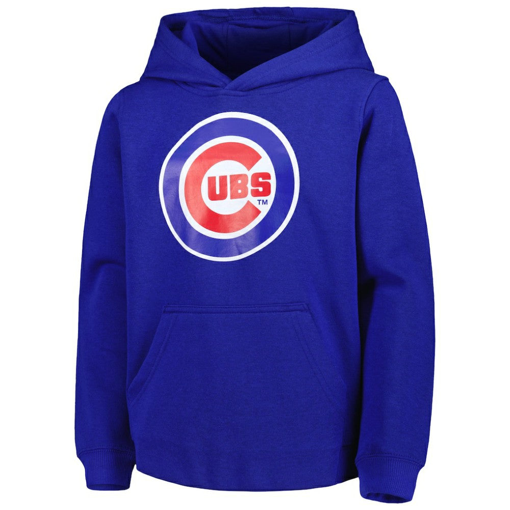 Chicago Cubs Youth Team Primary Logo Pullover Hoodie Royal
