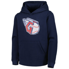 Cleveland Guardians Youth Team Primary Logo Pullover Hoodie Navy