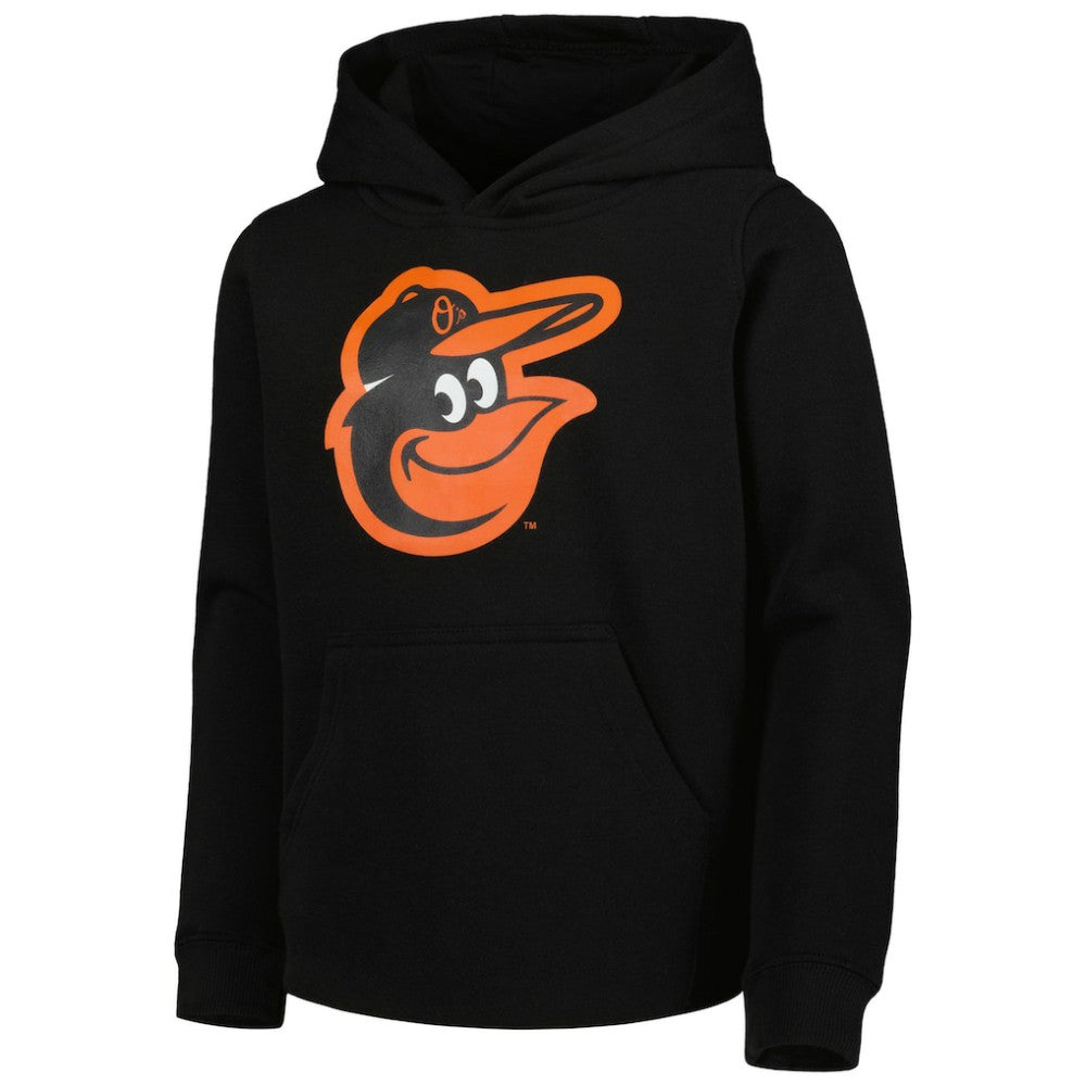 Baltimore Orioles Youth Team Primary Logo Pullover Hoodie Black