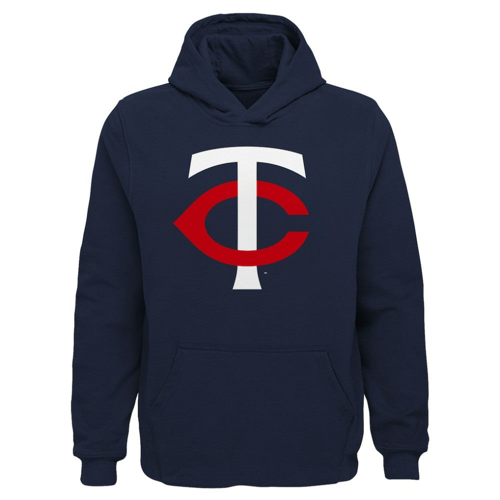 Minnesota Twins Youth Team Primary Logo Pullover Hoodie Navy