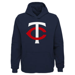 Minnesota Twins Youth Team Primary Logo Pullover Hoodie Navy