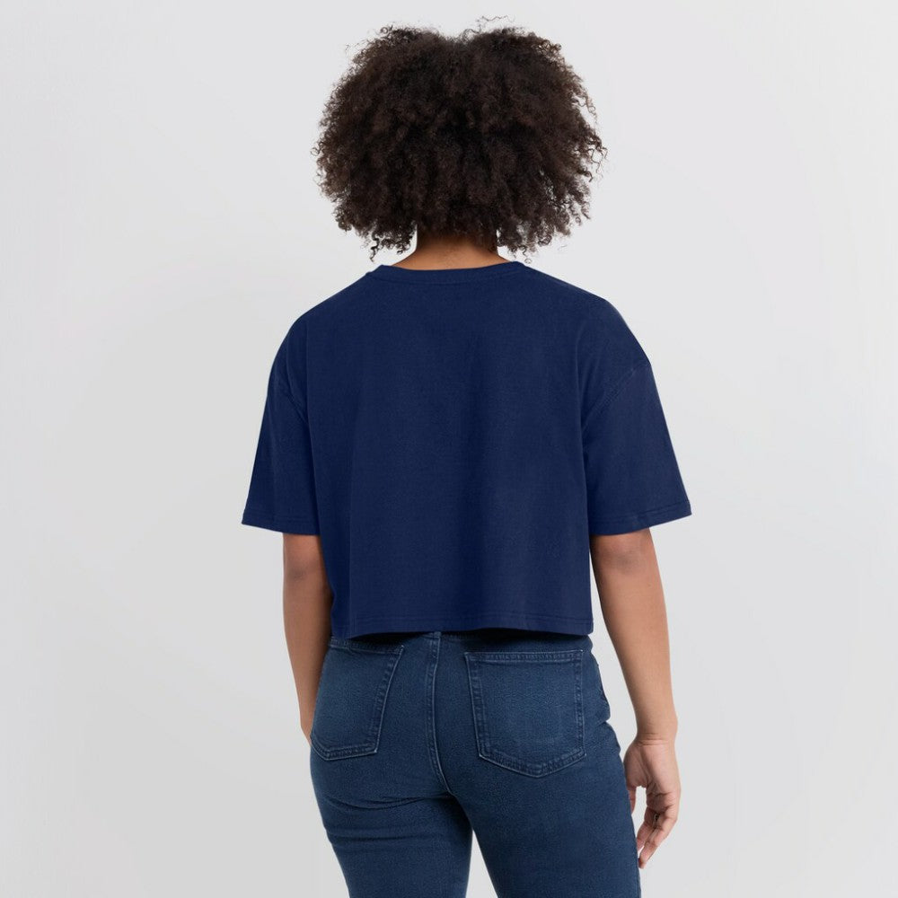 Boston Red Sox Women's Elements Super Soft Boxy Cropped T-Shirt Navy