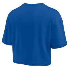 Chicago Cubs Women's Elements Super Soft Boxy Cropped T-Shirt Royal