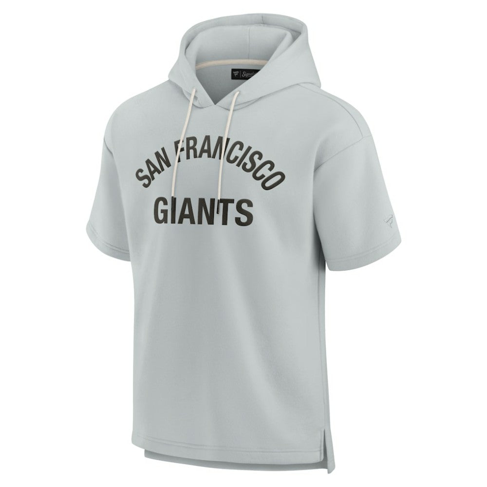 San Francisco Giants Unisex Elements Super Soft Fleece Short Sleeve Pullover Hoodie Gray