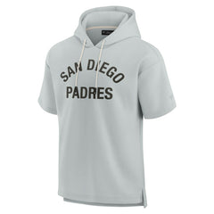 San Diego Padres Unisex Elements Super Soft Fleece Short Sleeve Pullover Hoodie Gray