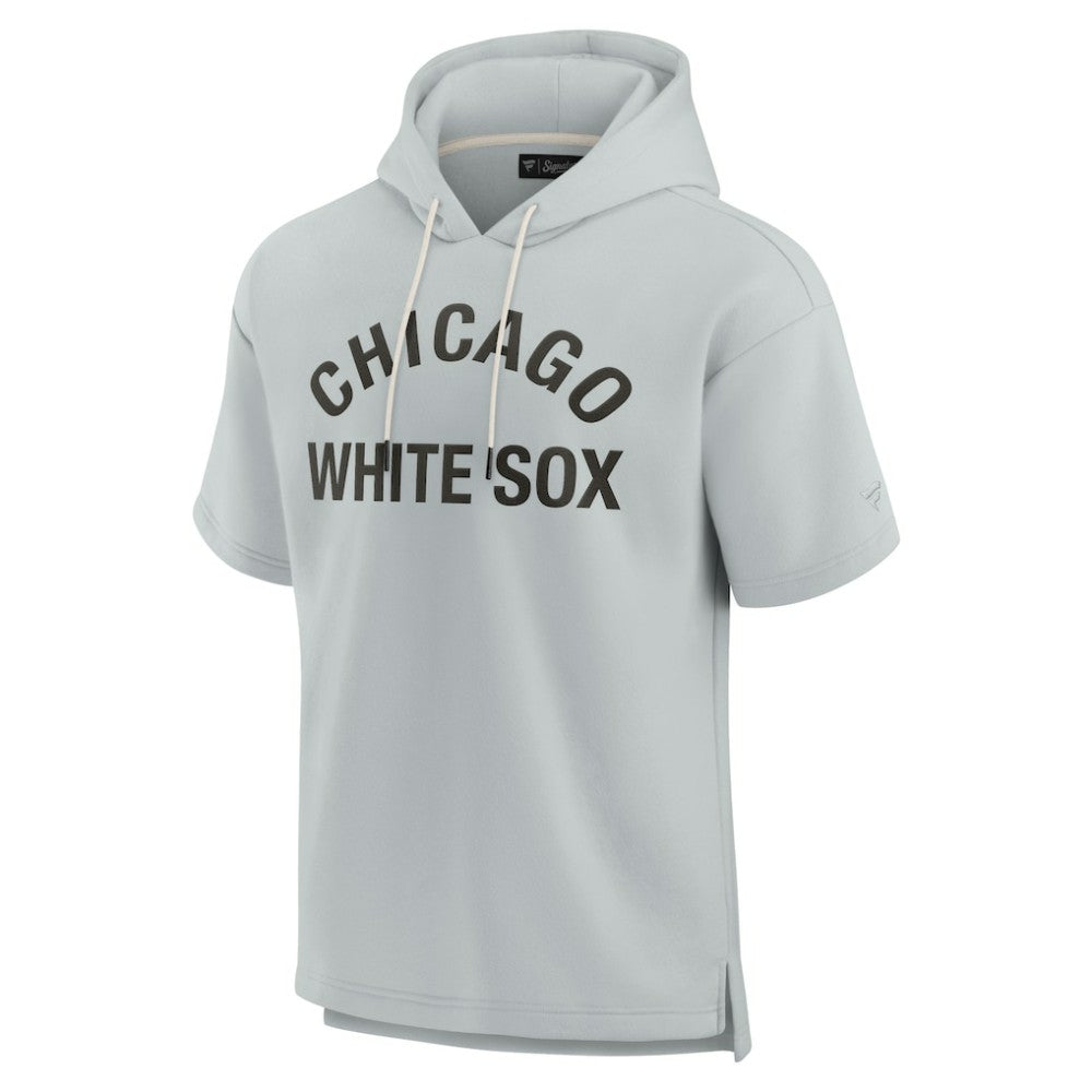 Chicago White Sox Unisex Elements Super Soft Fleece Short Sleeve Pullover Hoodie Gray
