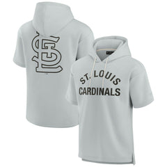 St. Louis Cardinals Unisex Elements Super Soft Fleece Short Sleeve Pullover Hoodie Gray