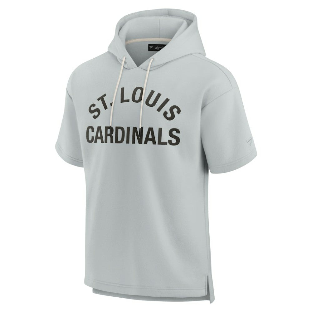 St. Louis Cardinals Unisex Elements Super Soft Fleece Short Sleeve Pullover Hoodie Gray