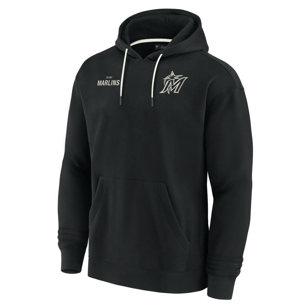 Miami Marlins Unisex Elements Super Soft Fleece Pullover Hoodie Black