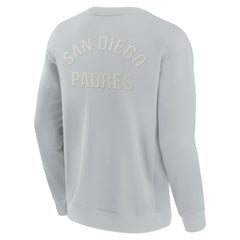 San Diego Padres Unisex Super Soft Pullover Crew Sweatshirt Gray