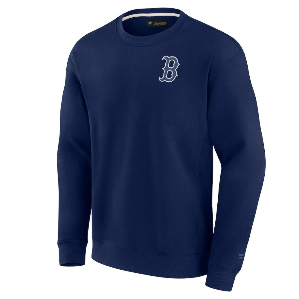Boston Red Sox Unisex Super Soft Pullover Crew Sweatshirt Navy