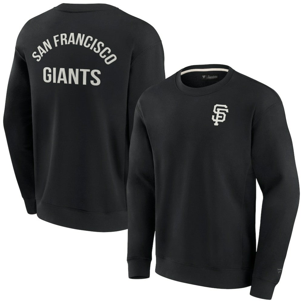 San Francisco Giants Unisex Super Soft Pullover Crew Sweatshirt Black