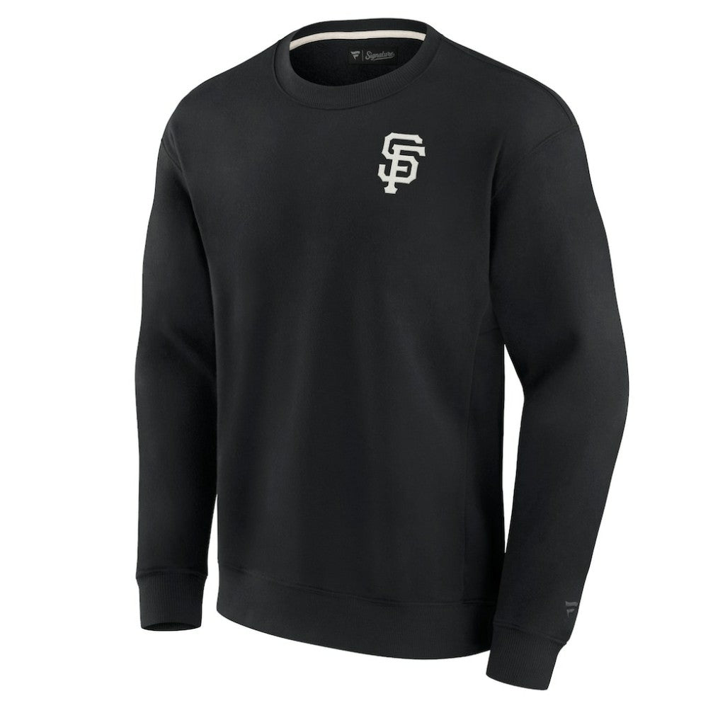 San Francisco Giants Unisex Super Soft Pullover Crew Sweatshirt Black