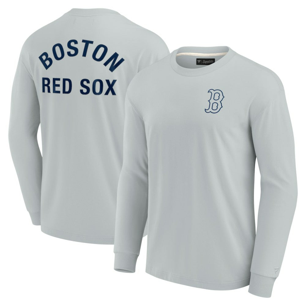 Boston Red Sox Unisex Elements Super Soft Long Sleeve T-Shirt Gray