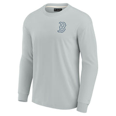 Boston Red Sox Unisex Elements Super Soft Long Sleeve T-Shirt Gray