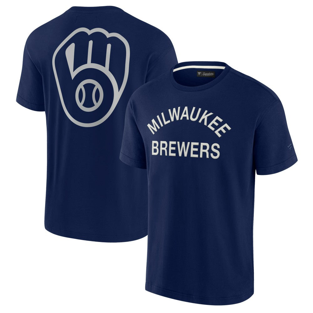 Milwaukee Brewers Unisex Elements Super Soft Short Sleeve T-Shirt Navy