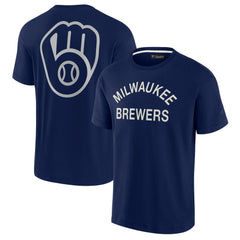 Milwaukee Brewers Unisex Elements Super Soft Short Sleeve T-Shirt Navy
