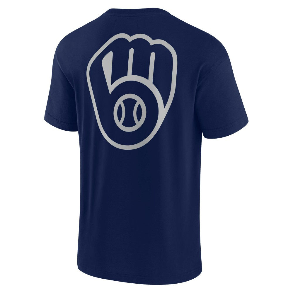 Milwaukee Brewers Unisex Elements Super Soft Short Sleeve T-Shirt Navy