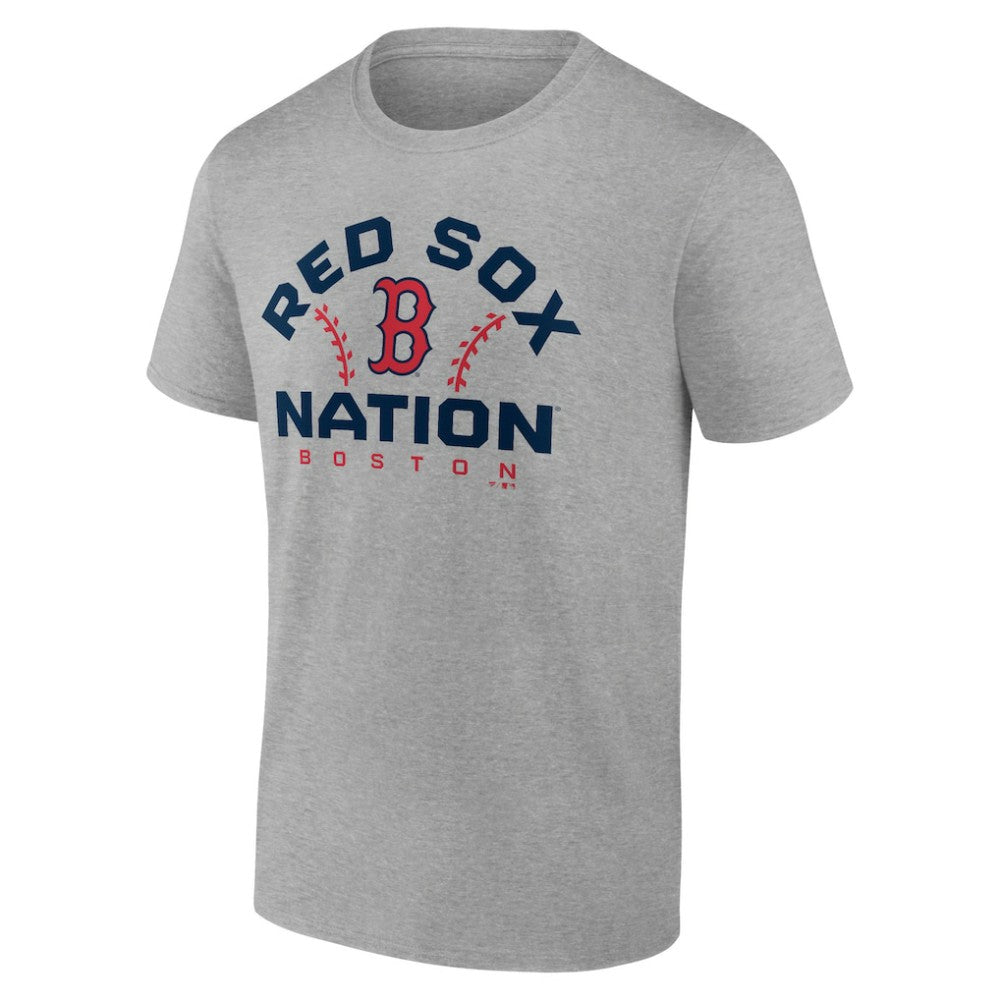 Boston Red Sox Team Go For Two T-Shirt Heather Gray