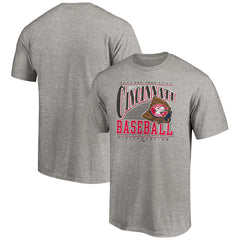 Cincinnati Reds Cooperstown Collection Winning Time T-Shirt Heather Gray