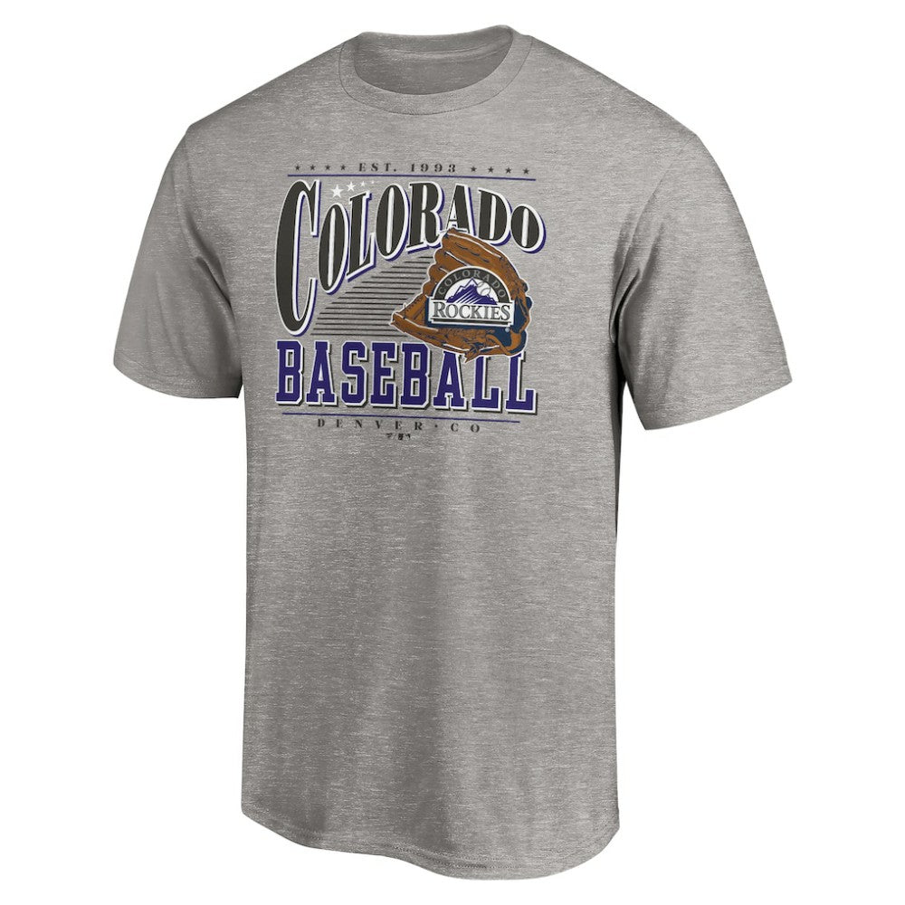 Colorado Rockies Cooperstown Collection Winning Time T-Shirt Heather Gray
